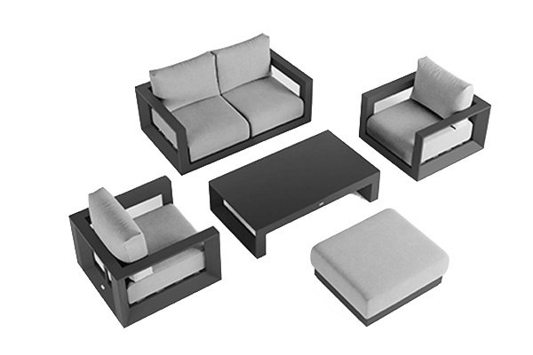 kairos set completo 2 posti antracite