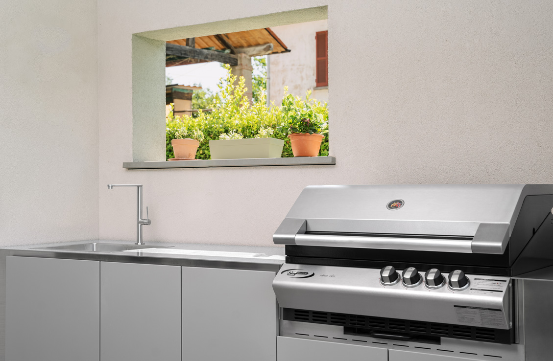 cucina via nolfi laccato + top inox 3