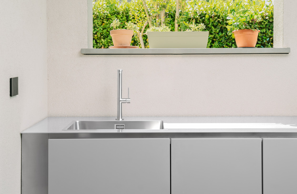 cucina via nolfi laccato + top inox 4