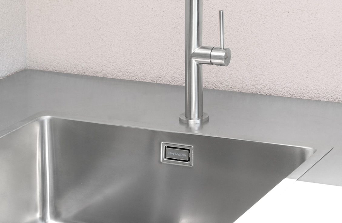 cucina via nolfi laccato + top inox 5